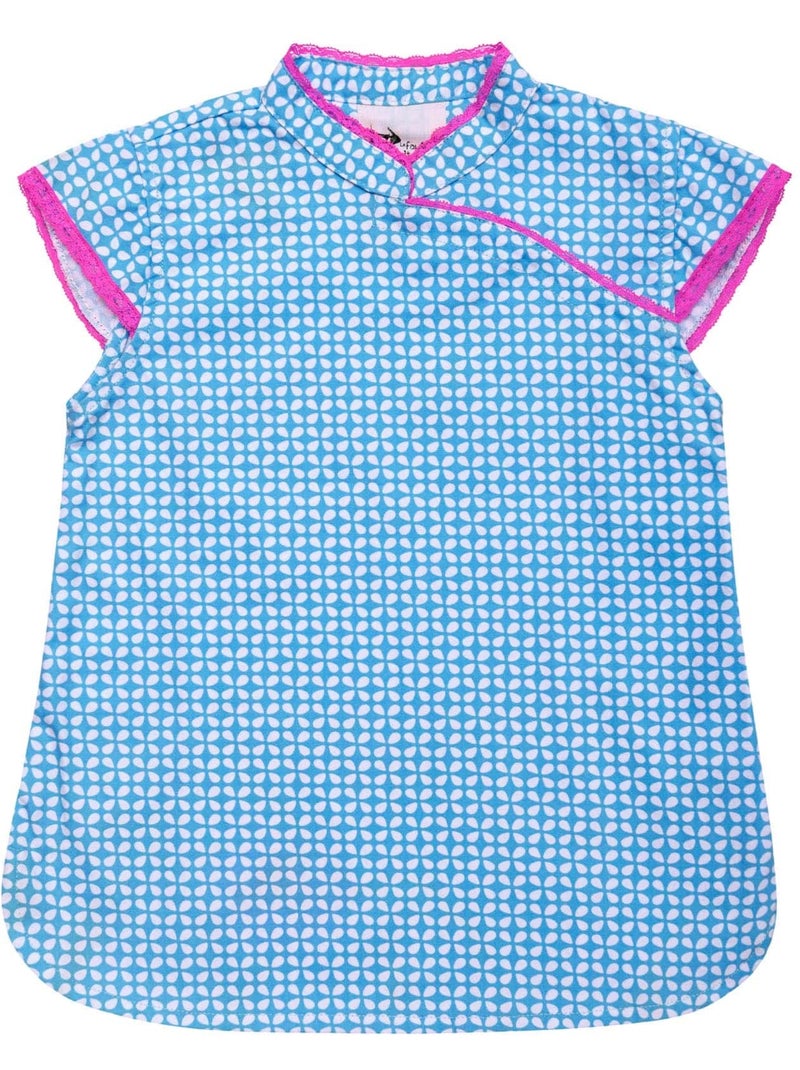 Blouse Chinoise    ANNAM - La Faute à Voltaire Bleu turquoise - Kiabi