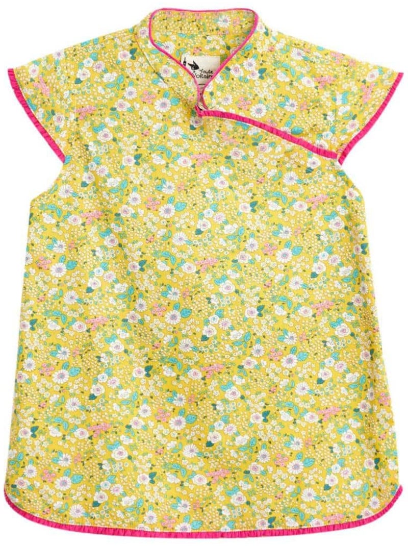 Blouse  Chinoise Liberty  à Col Mao  ANNAM - La Faute à Voltaire Jaune - Kiabi