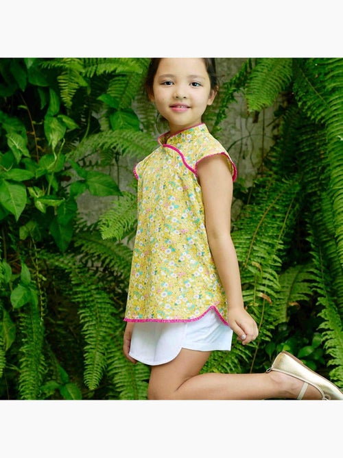 Blouse  Chinoise Liberty  à Col Mao  ANNAM - La Faute à Voltaire - Kiabi