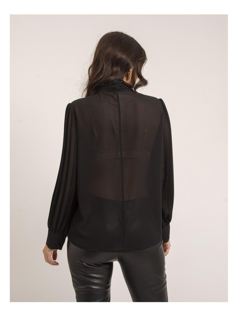 Blouse col châle OLINIE Noir - Kiabi