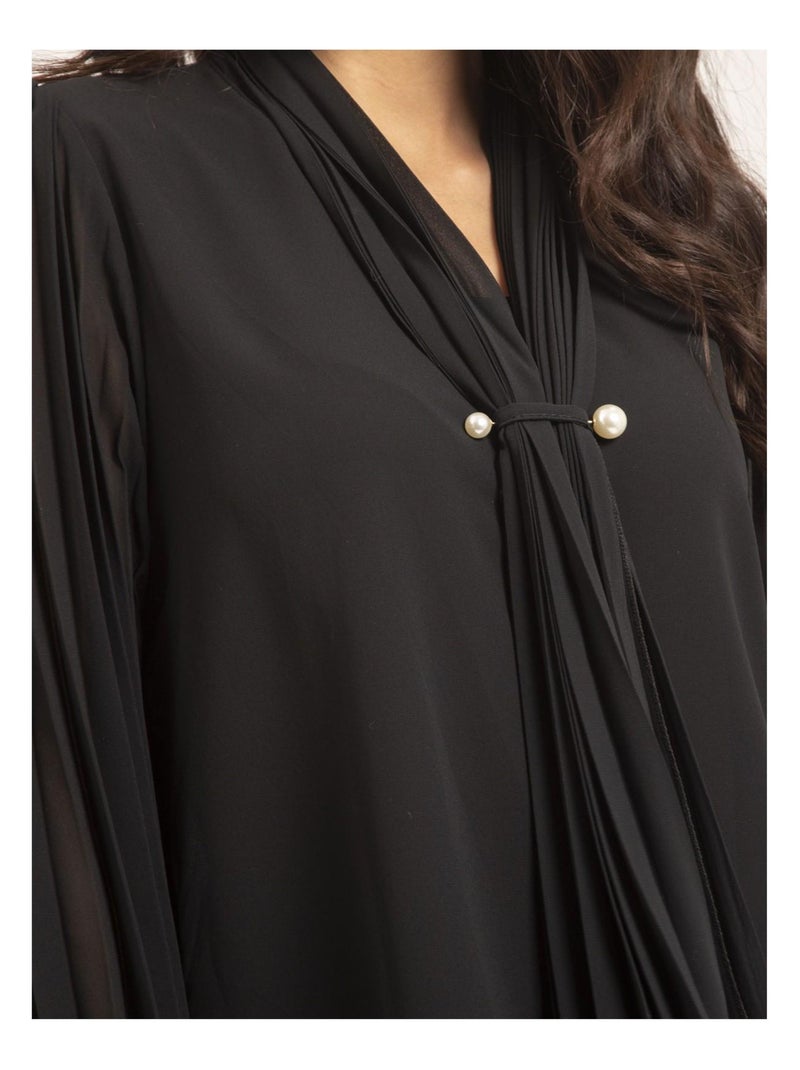 Blouse col châle OLINIE Noir - Kiabi