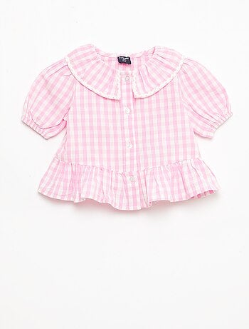 Blouse col Claudine avec volants