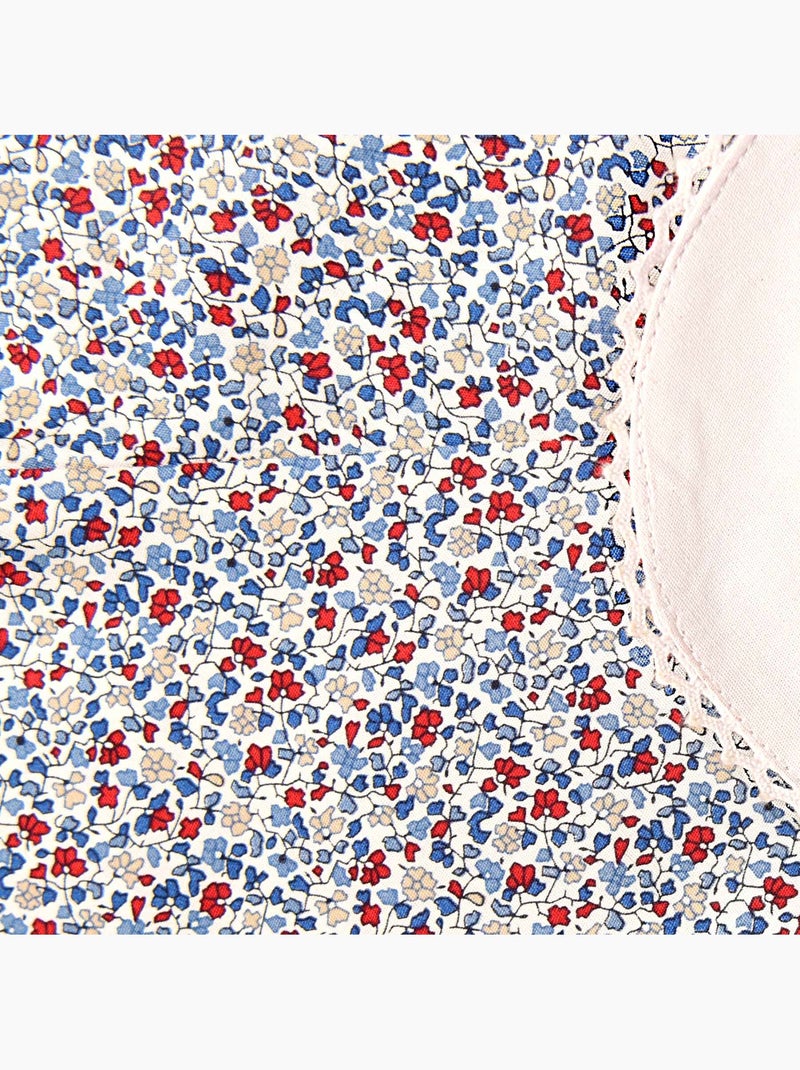 Blouse Col Claudine  Liberty  et   Col CLAUDINE - La Faute à Voltaire Bleu - Kiabi