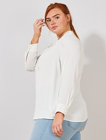 Blouse col lavallière - Kiabi