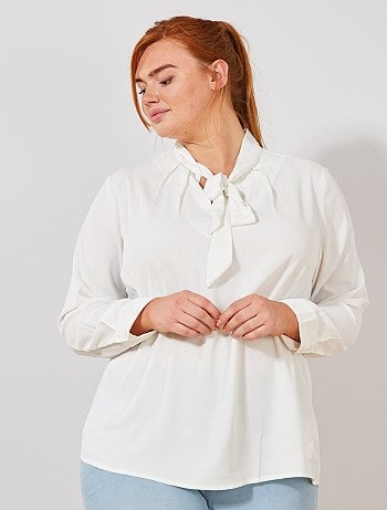 Blouse col lavallière - Kiabi