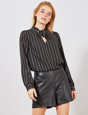 Blouse col lavallière - Kiabi