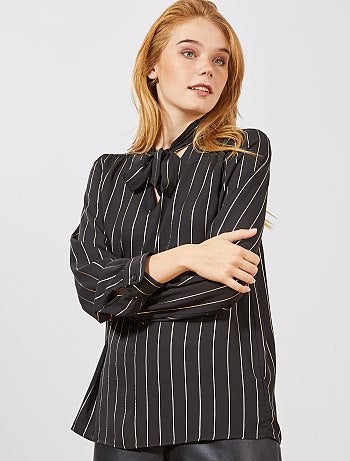 Blouse col lavallière - Kiabi