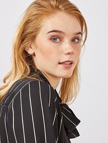 Blouse col lavallière - Kiabi