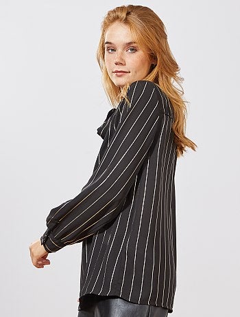 Blouse col lavallière - Kiabi