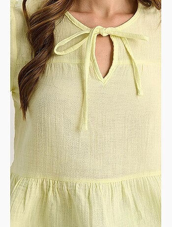 Blouse col rond détail lien lucci