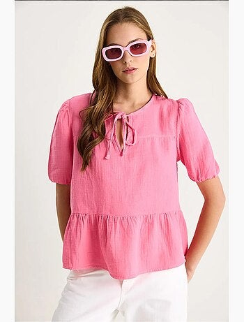 Blouse col rond détail lien lucci