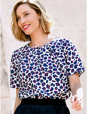 Blouse col rond tissu doux - DAXON