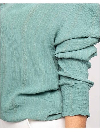 Blouse col v lurex OZAME