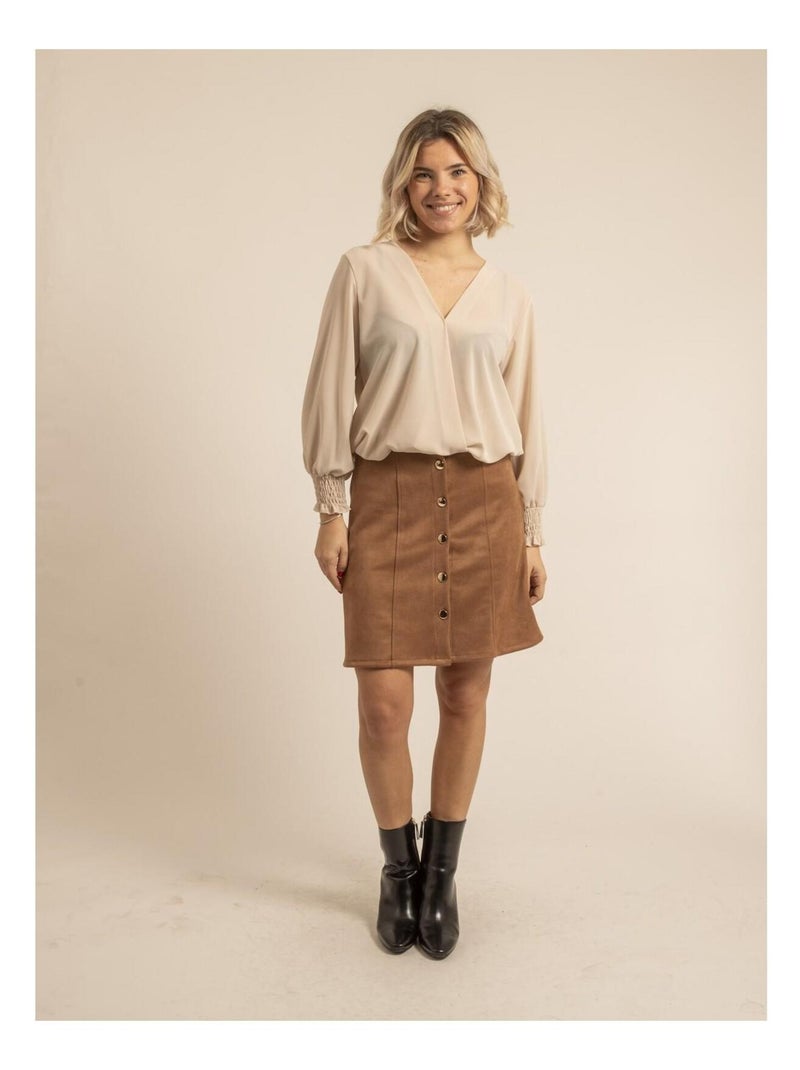 Blouse col V ORESTIA Ecru - Kiabi