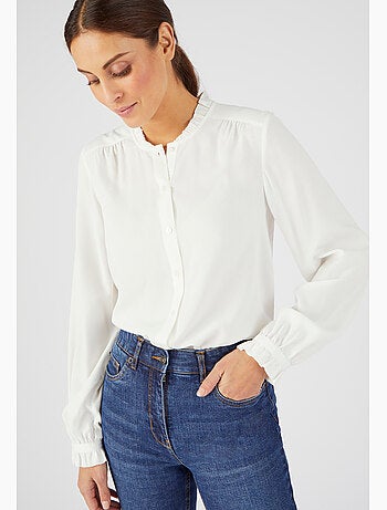 Blouse col volanté - Damart