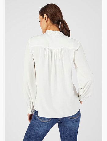 Blouse col volanté - Damart