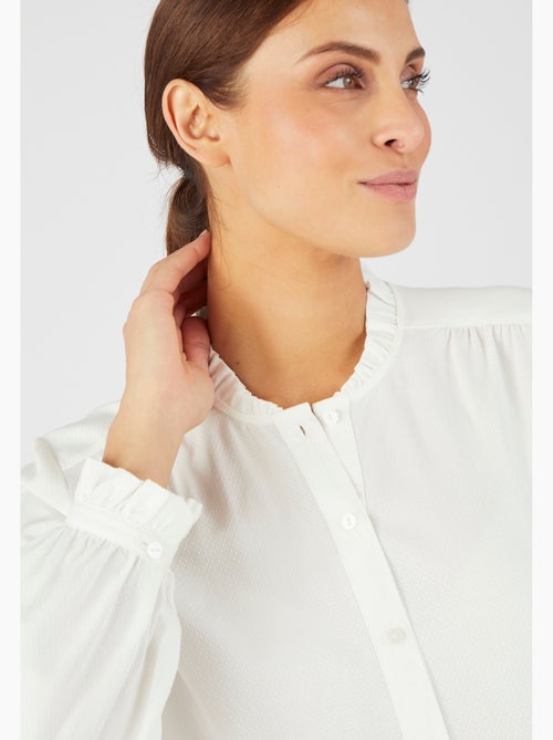 Blouse col volanté - damart - Kiabi Blouse col volanté - damart - Kiabi