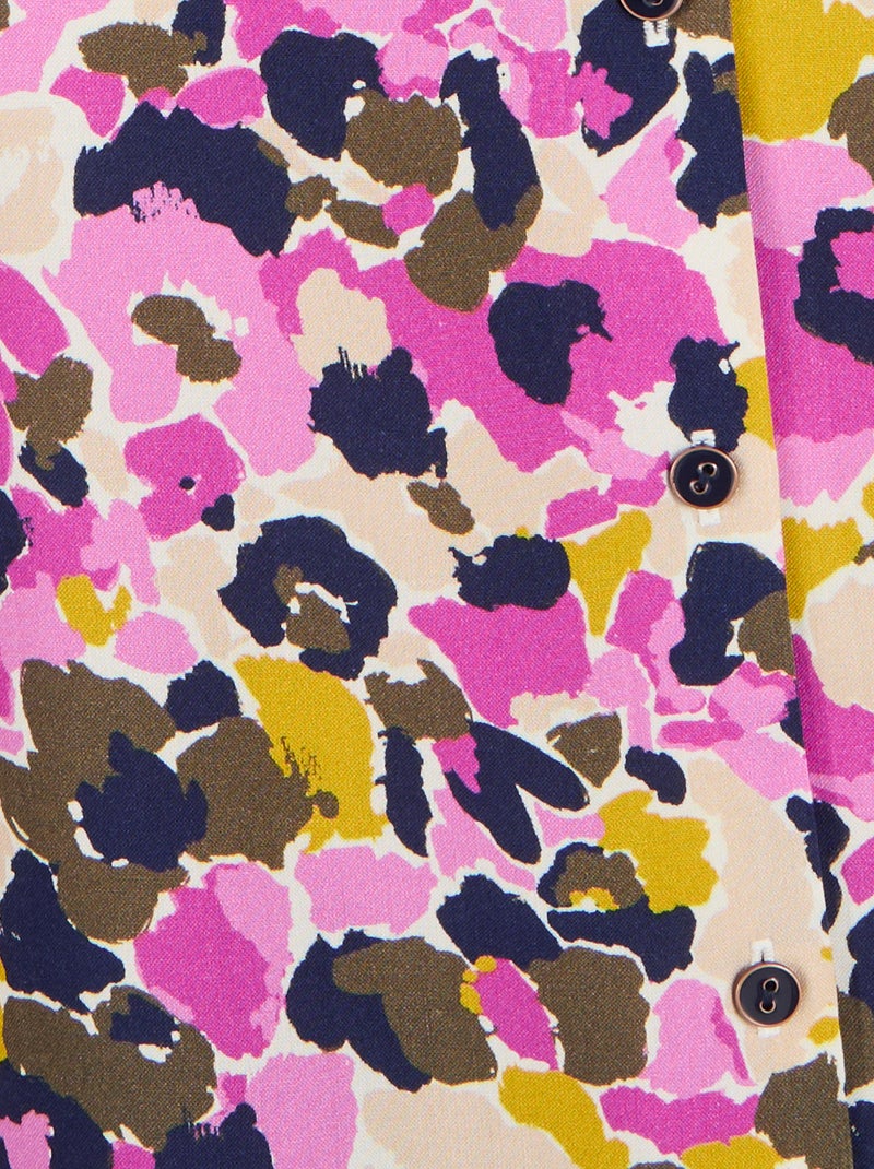 Blouse col volanté pure viscose Lenzing(TM) EcoVero(TM) - Damart Rose - Kiabi