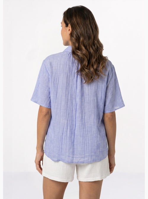 Blouse coton léger, broderies fluo - AFIBEL - Kiabi Blouse coton léger, broderies fluo - AFIBEL - Kiabi
