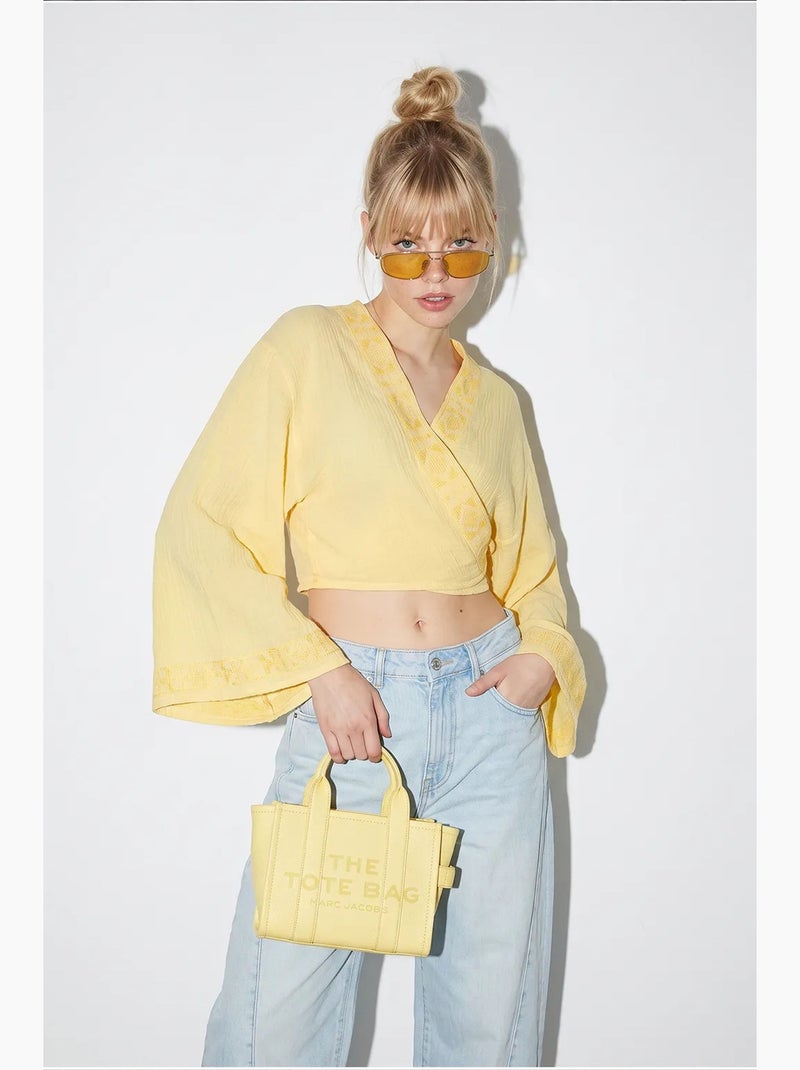 Blouse coton lucci Jaune citron - Kiabi