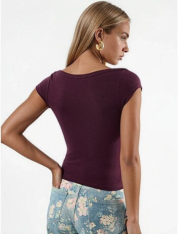 Blouse coupe ajustée à col bateau busem