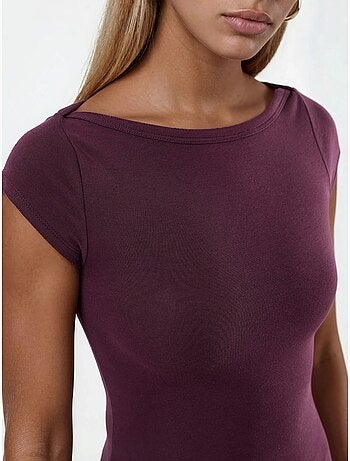 Blouse coupe ajustée à col bateau busem