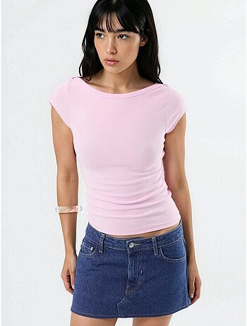 Blouse coupe ajustée à col bateau busem