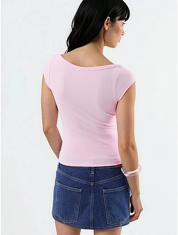 Blouse coupe ajustée à col bateau busem