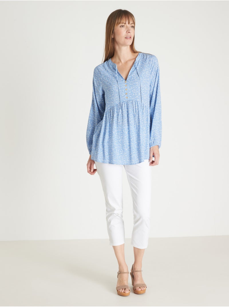 Blouse coupe ample - DAXON Bleu Multicolore - Kiabi