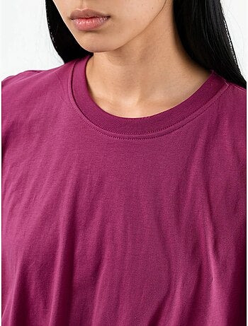 Blouse courte à col rond avec élastique busem