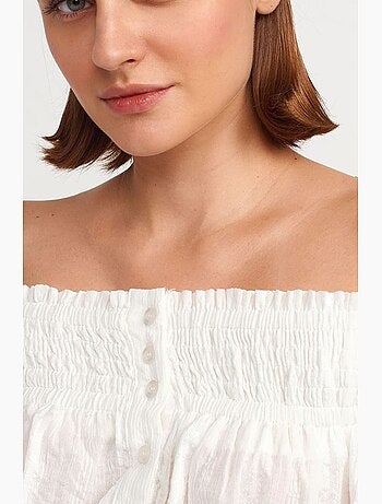 Blouse courte épaules dénudées dilvin