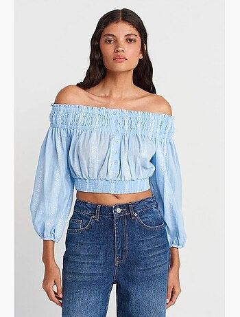 Blouse courte épaules dénudées dilvin