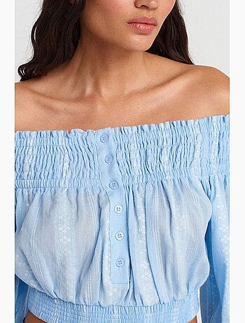 Blouse courte épaules dénudées dilvin