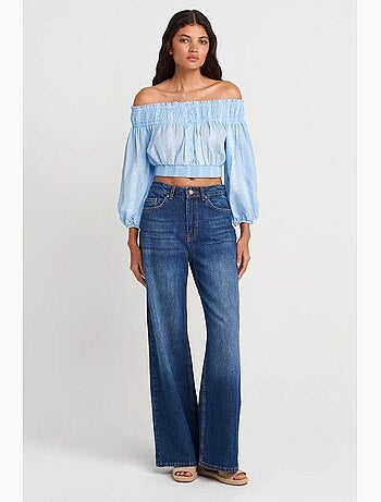 Blouse courte épaules dénudées dilvin