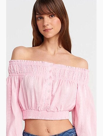 Blouse courte épaules dénudées dilvin