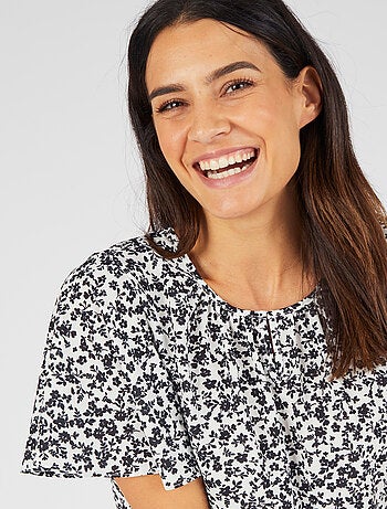 Blouse crêpe reliéfé - Damart