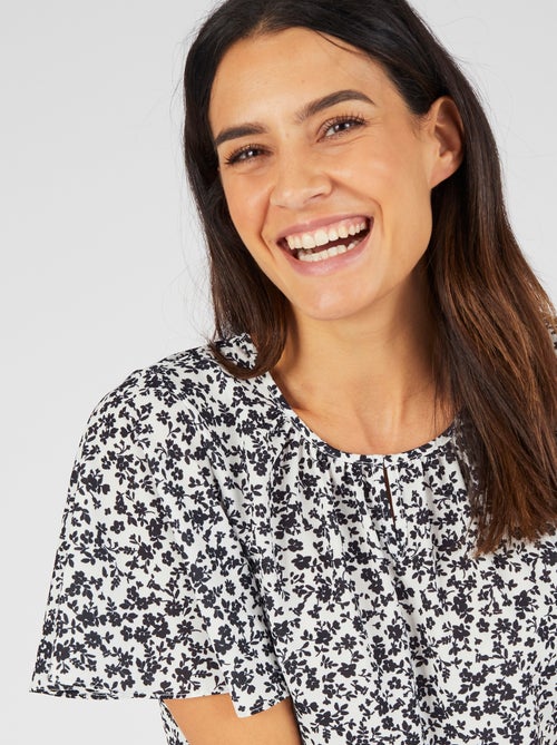 Blouse crêpe reliéfé - Damart - Kiabi Blouse crêpe reliéfé - Damart - Kiabi