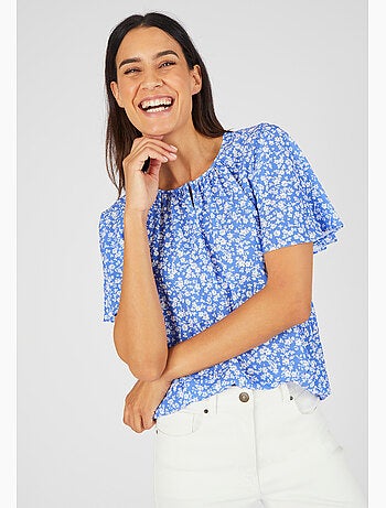 Blouse crêpe reliéfé - Damart