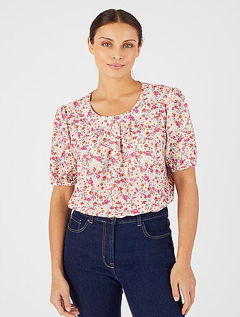 Blouse crêpe reliéfé stretch - Damart