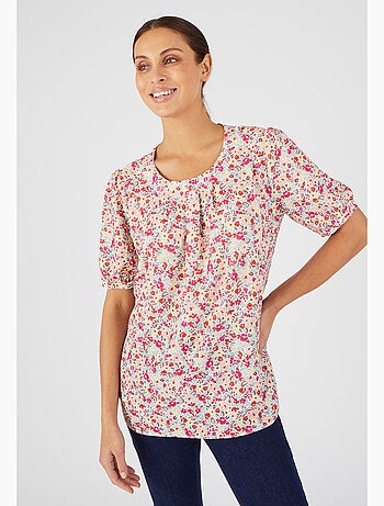 Blouse crêpe reliéfé stretch - Damart