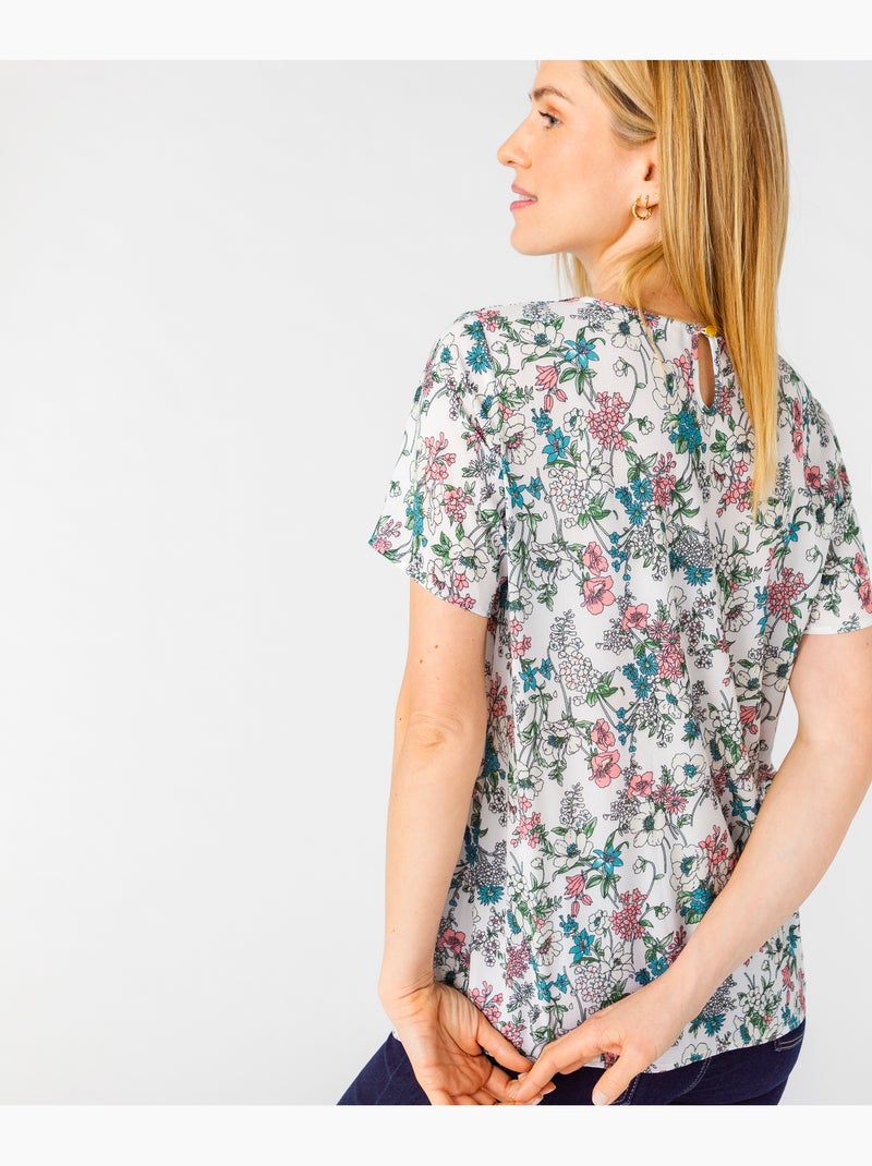 Blouse crêpe stretch - damart Blanc - Kiabi