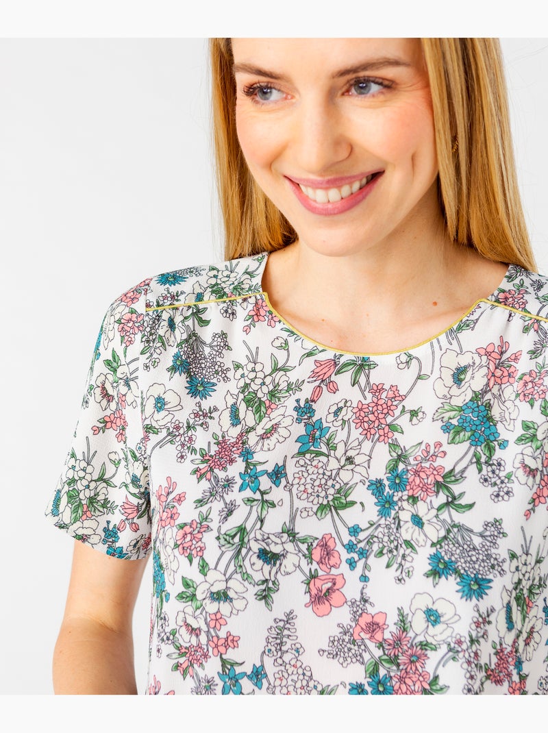 Blouse crêpe stretch - damart Blanc - Kiabi