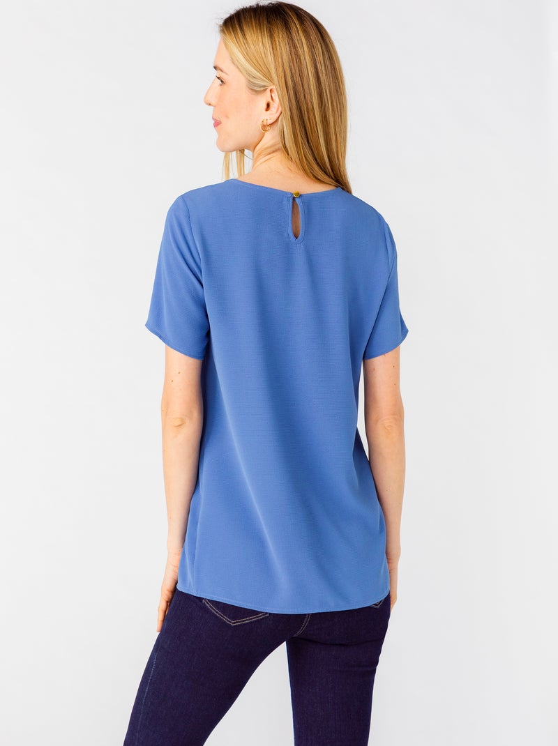 Blouse crêpe stretch - Damart Bleu - Kiabi