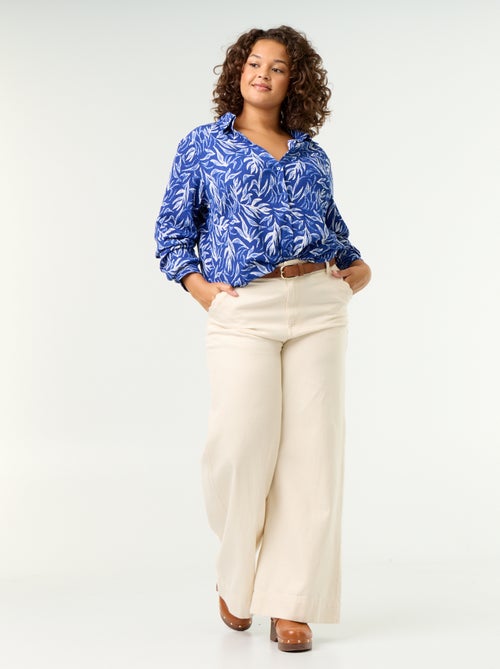 Blouse crêpée imprimée - Kiabi Blouse crêpée imprimée - Kiabi