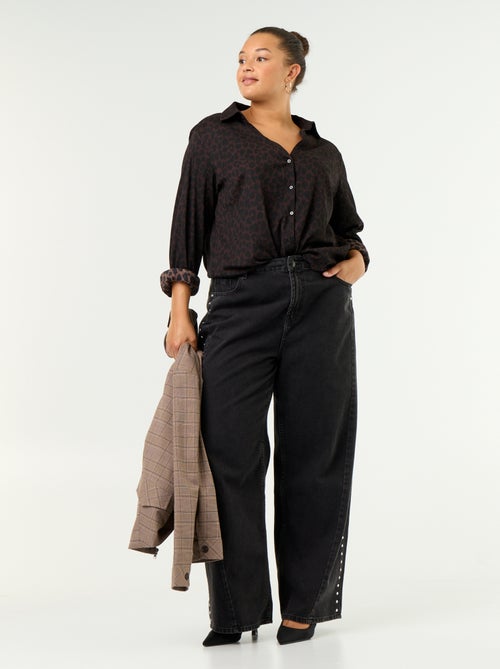 Blouse crêpée imprimée - Kiabi