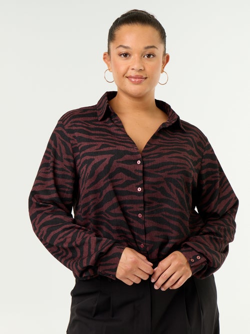 Blouse crêpée imprimée - Kiabi