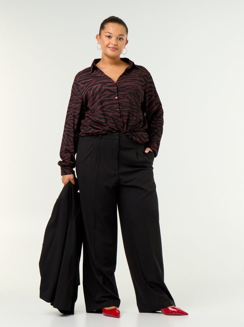Blouse crêpée imprimée - Kiabi