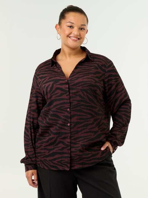Blouse crêpée imprimée - Kiabi