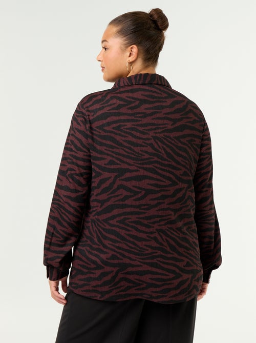 Blouse crêpée imprimée - Kiabi