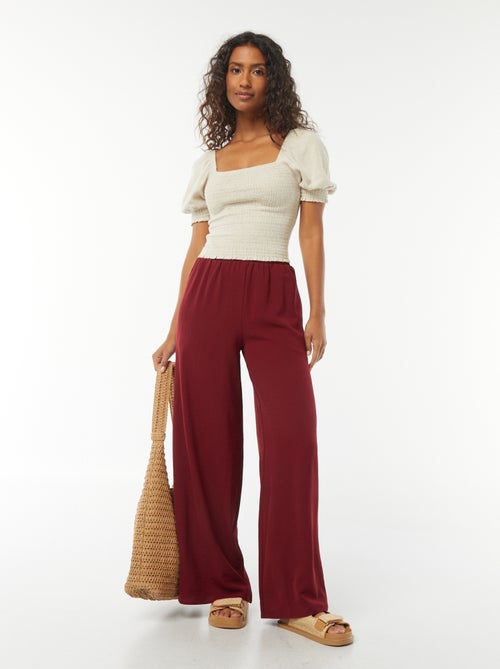 Blouse crop à manches courtes - Kiabi